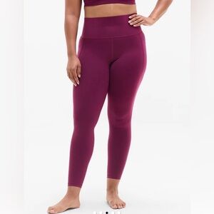 Athleta Salutation Stash Tight XL Plum High Rise Leggings NWT